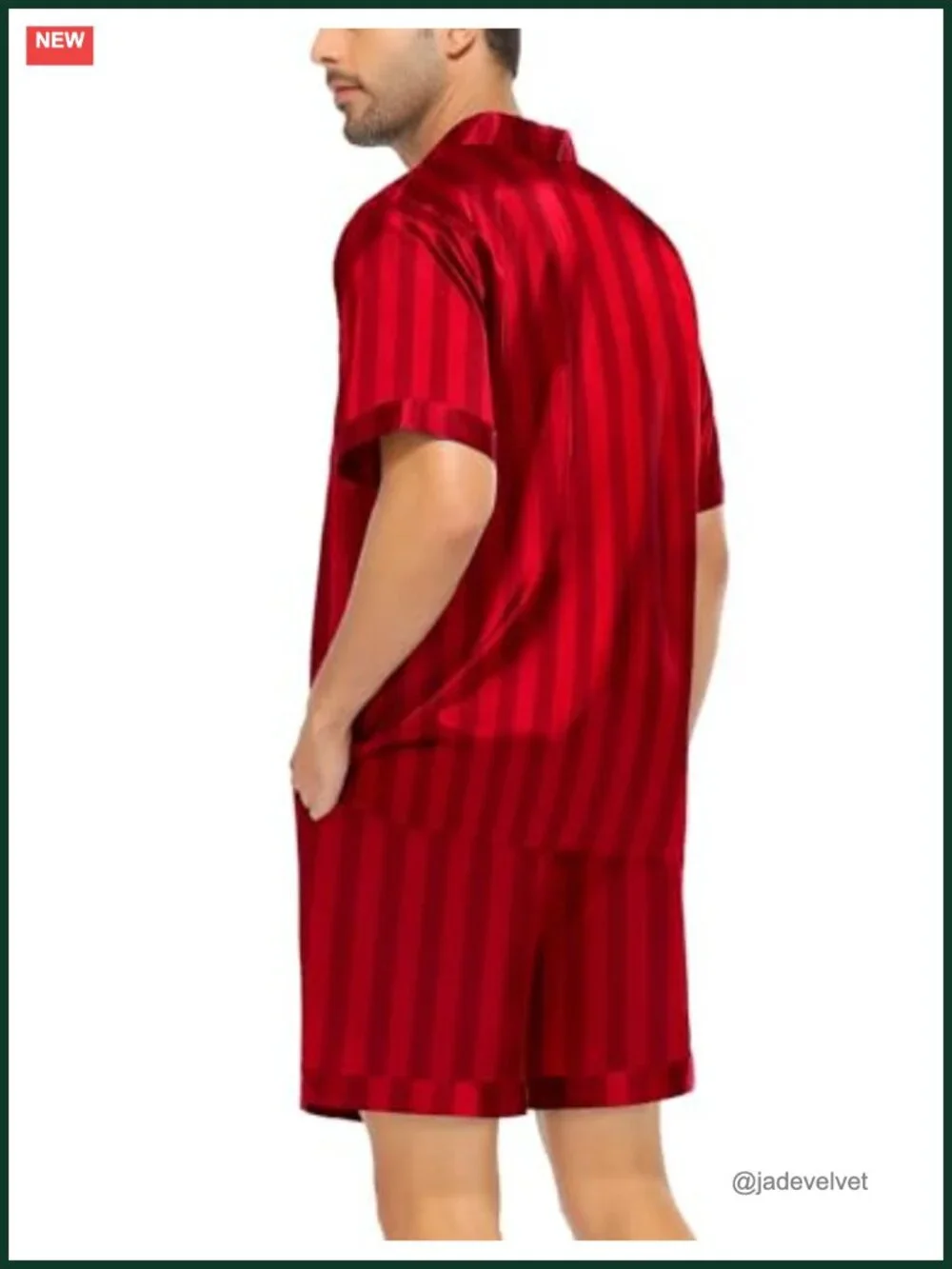 Satin Matching Pajamas Set Short Sleeve Silk Button Down Sleepwear 2 Pieces